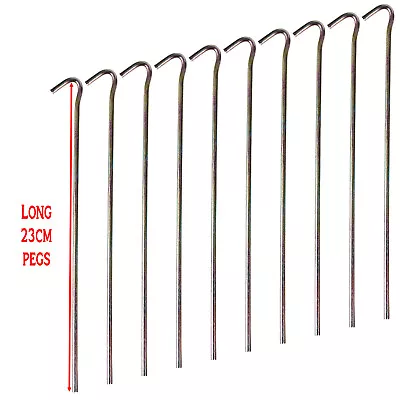 £3.99 • Buy 10 20 30 50 100 Heavy Duty Ground Tent Pegs 4x230mm Metal Camping Gazebo Sheet