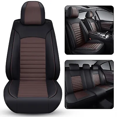 For Mercedes Benz 5 Seats Car Seat Covers Full Set Leather Front Rear Padded Mat • $199.99