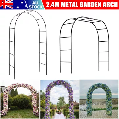 Garden Arch Gate Metal Decorative Pergola Rose Archway Plants Climbing Support • $27.45