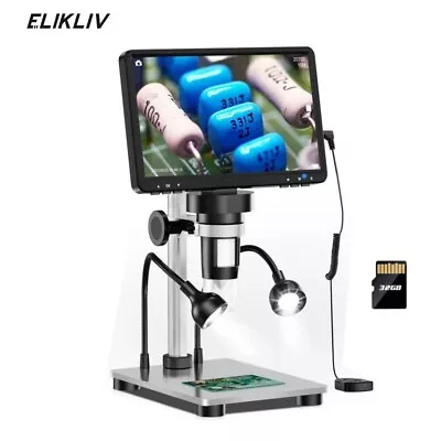 Elikliv USB Digital Microscope 1200X 7  LCD 1080P HD Camera Soldering Microscope • $79.98
