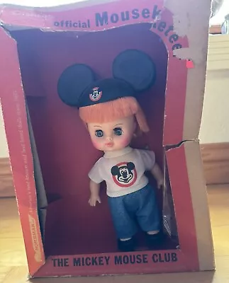 Walt Disney Official Mouseketeer Boy Doll The Mickey Mouse Club Horsman 1965 NIB • $28