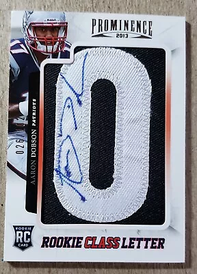 2013 Panini Prominence Rookie Class Letter Aaron Dobson Auto Patch RC /102 • $27