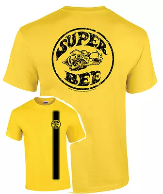 $22.95 • Buy Dodge Super Bee T-Shirt - Yellow W/ Racing Stripe & Emblem