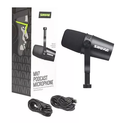 NEW MV7 USB XLR Podcasting Dynamic Microphone - Black • $169