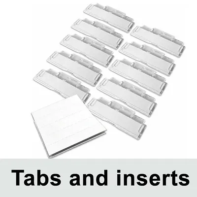 £6.99 • Buy Suspension File Tabs And Inserts Clear Plastic Tabs & Labels For Hanging Folder 
