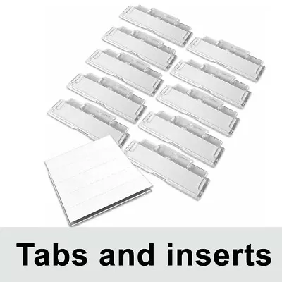 Suspension File Tabs And Inserts Clear Plastic Tabs & Labels For Hanging Folder  • £3.69