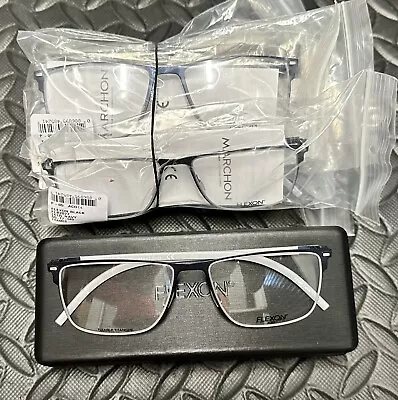 New Marchon Flexon B2077 412 55mm Navy Blue Eyeglasses Lot Of 9 Units • $165