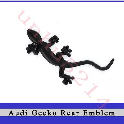 For Audi Car Rear Trunk Badge 3D Metal Gecko Sticker Logo Emblem Black A3 A4 A5 • $18.99