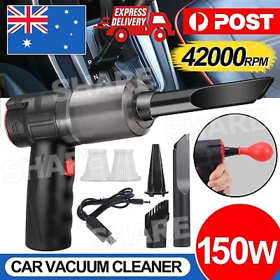 42000RPM 150W Car Handheld Vacuum Cleaner Cordless Wet Dry Air Duster Wireless • $19.95