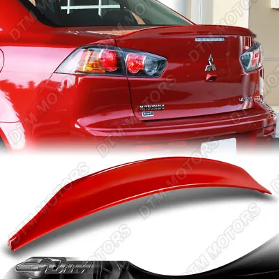 For 08-17 Mitsubishi Lancer EVO 10 Painted Red Rear Trunk Duck Lid Spoiler Wing • $142.56