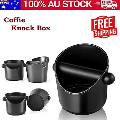 $27.99 • Buy Coffee Knock Box Waste Container Espresso Grinds Tamper Tube Bin Black Bucket AU