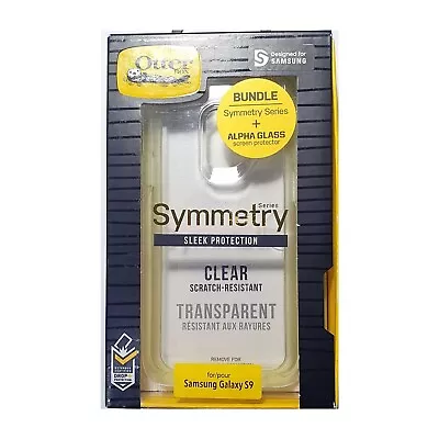 Otterbox Symmetry Clear Case Fr Galaxy S9 + Alpha Glass Tempered *new2* 78-51838 • $44.95