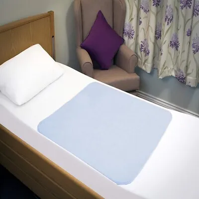 Washable Bed Protector/Pad Without Tucks - Pack Of 2 Blue • £17.75