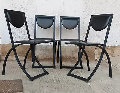 4x Dining Room Chairs Designer Chair KFF Post Modern 90er Vintage 80er • $515.65