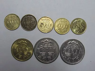 Lot Of 8 Different Macau Macao Coins - 1993 To 2010 - Circulated • $2