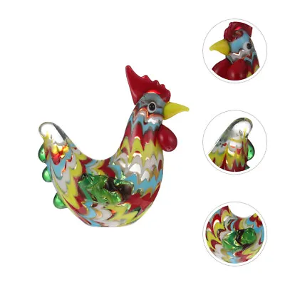  Flowery Lamp Shade Hand Blown Rooster Glass Unique Home Decoration Ornaments • £9.03