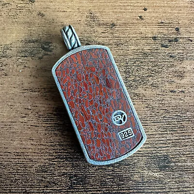 David Yurman XL Dinosaur Bone Dog Tag Pendant - RARE - FREE SHIPPING • $1795