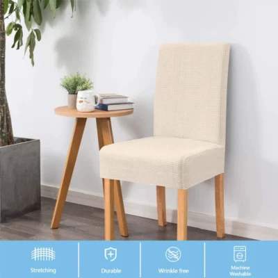 $72.15 • Buy Premium Dining Chair Covers Spandex Jacquard SlipCover Wedding Banquet Party AU