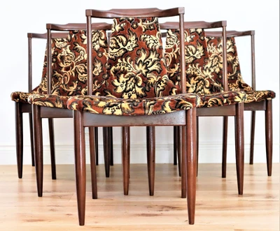 $495 • Buy 6 X 1960s Retro Dining Chairs By KINROSS Chiswell Parker Era Mid Century Modern