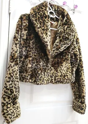 Vintage Alloy Faux Fur Jacket Cheetah • $28