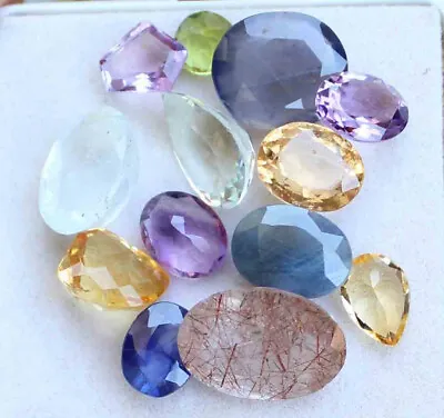 57.60 Ct Natural Mixed Loose Gemstones Lot Mix Shape Semi Precious Faceted Stone • $40.41