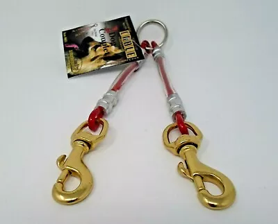 #8051  /   2 Dog Red Cable Coupler W/brass Snaps  • $14