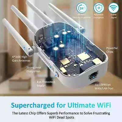 1200Mbps Dual Band 2.4G WiFi Extender 802.11AC WiFi Repeater Powerful Wireless • $40.97