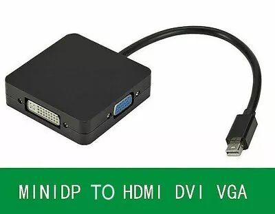 Lot Of 5 Mini 3 In1 DisplayPort  Thunderbolt To DVI VGA HDMI Adapters • $45.11