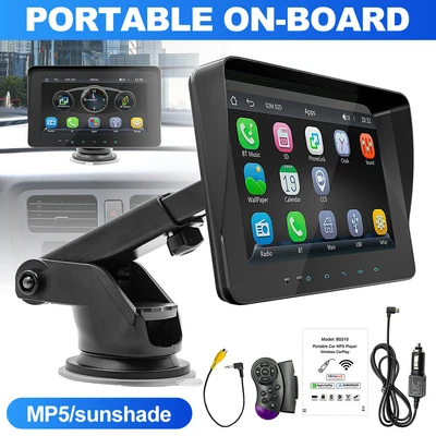 7'' Double Din Car Stereo Bluetooth Head Unit Android Apple CarPlay Touch Radio • $76.99