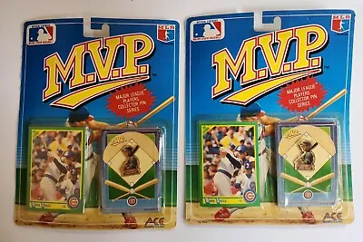 $12.99 • Buy Lot Of 2 Mark Grace M.V.P. Collector Pin Series 1990 Baseball Card And Pin Set