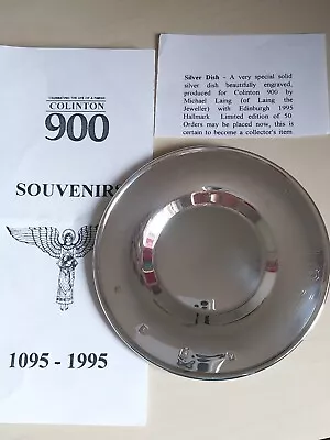 Edinburgh Hallmarked Silver Commemorative Dish Colinton 900 Limited Edition • £35.99