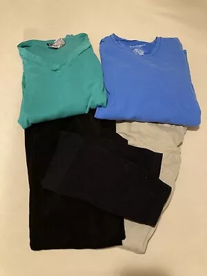 Maternity Clothes Lot/Set. 2 Long Sleeve-3/4 Length Shirts 2 Pants Size Small/6 • $20