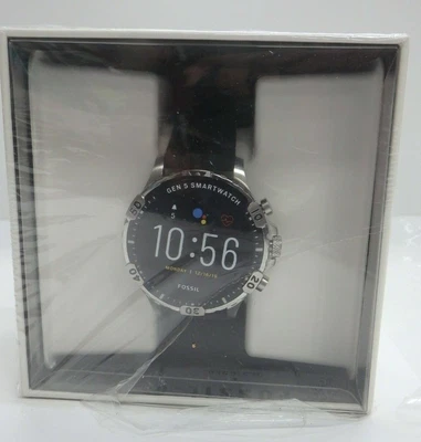 $319.99 • Buy Fossil Garrett HR Gen 5 46mm Men's Black Silicone Strap Smart Watch
