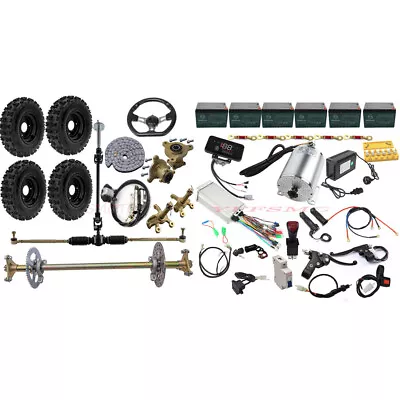 60V 72V 2500W 3000W Brushless Motor 29'' Rear Axle Kit Tie Rod Tire E-bike Buggy • $339.89