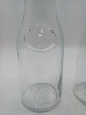 Vintage 1 Liter Glass Water Or Wine Carafe Lot Of 3 • $34.95