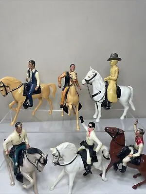 6 Hartland & Similar Horse And Rider Figures Vintage Plastic • $50