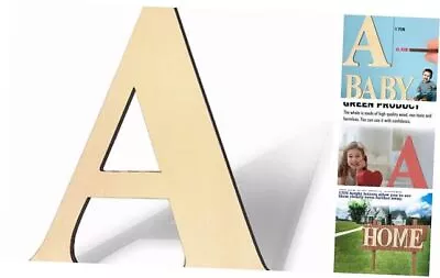 17 Inch Large Wooden Letters Paintable Large Wood 17 Inch (height) Letter A • $18.91