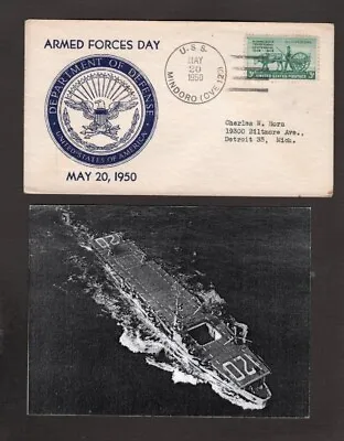 U.S.S. Mindoro (CVE-120) - Naval Ship's Cover - May 20 1950 - Gmahle Cachet • $4.99