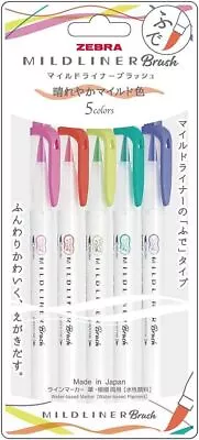 Zebra Mildliner Brush 5 Color / Double-Sided Highlighter Marker / WFT8-5C-HC-N • $20.93