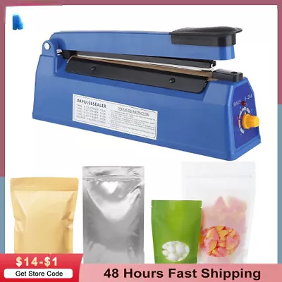 Plastic Bags Sealer Vacuum Packaging Machine Electric 8 Temperature Mode  • $13.39