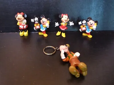 Vintage Disney PVC Figure Lot Mickey Mouse Telephone Phone Minnie Goofy Keychain • £19.68