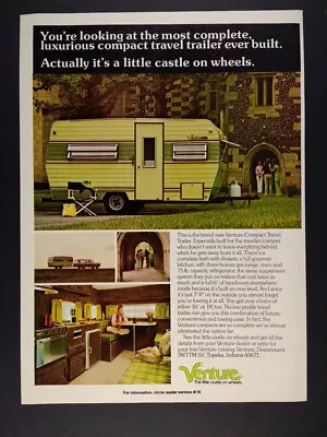 1973 Venture Compact Travel Trailer Vintage Print Ad • $9.99