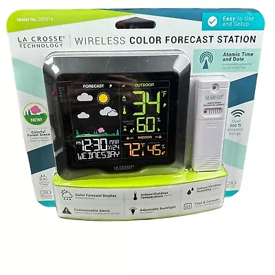 S85814 La Crosse Technology Wireless Color Weather Station With TX141TH-BV3 NIB • $39