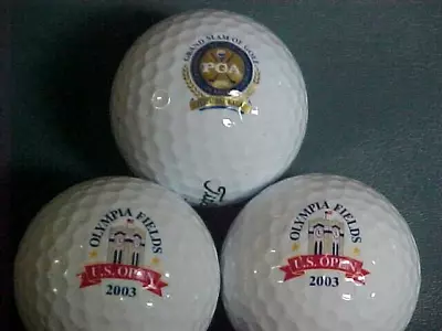 (2) 2003 US Open Logo Golf Balls- Olympia Fields + Grand Slam Poipu Bay  Kauai • $10