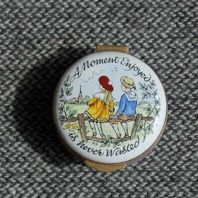 $20 • Buy Crummles English Enamels A Moment Enjoyed Is Never Wasted Pill Trinket Box