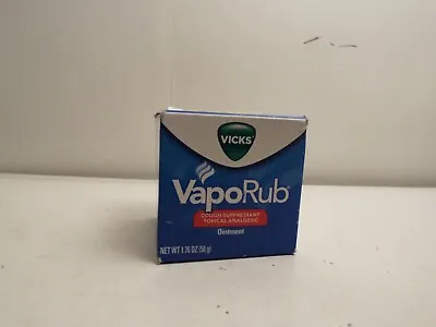 Vicks VapoRub Cough Suppressant Topical Analgesic Ointment 1.76 Oz-box Damaged • $7.95