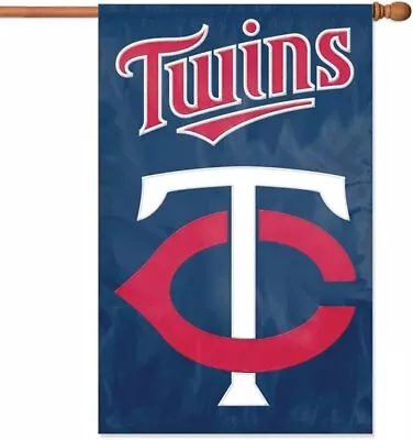 Minnesota Twins Premium Double Sided Banner Flag Applique Embroidered 28x44... • $32.79