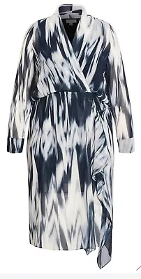 Plus Size XS Refinity CITY CHIC Sound Wave Dress Ivory $159.95 NWT 209873 • $12.20