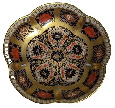 Vintage Royal Crown Derby Imari 1128  Porcelain Hand Painted 4.5” Trinket Dish • $69.99