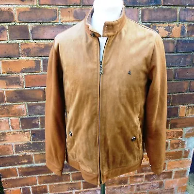 Gabicci Brown Jacket Wool Faux Suede Men's M Medium Bomber Mod Inc UK P+P • £42.99